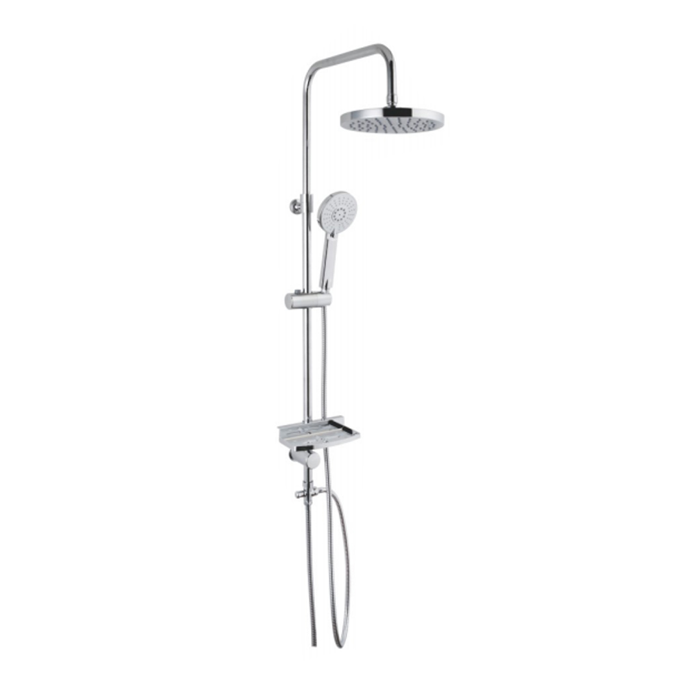 Stainless steel round adjustable shower set