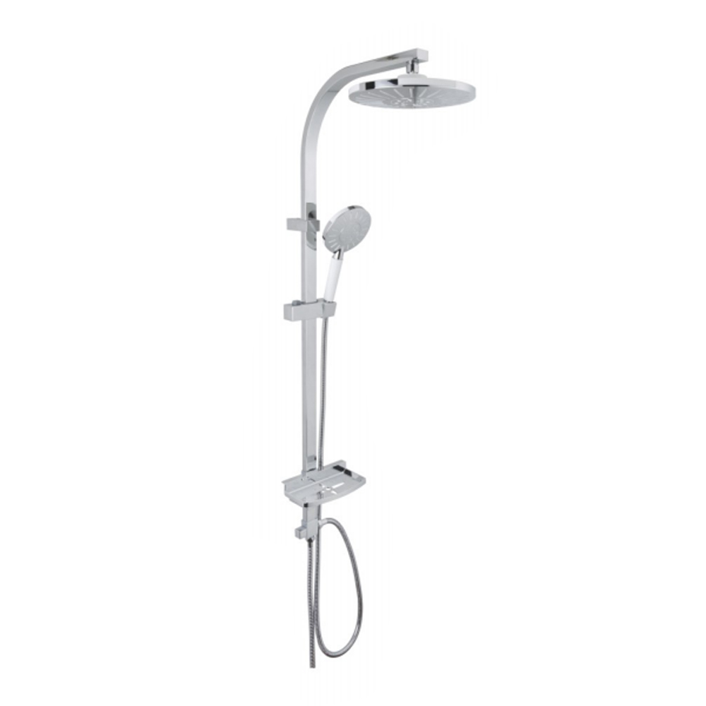 Round high-pressure shower set with soap box