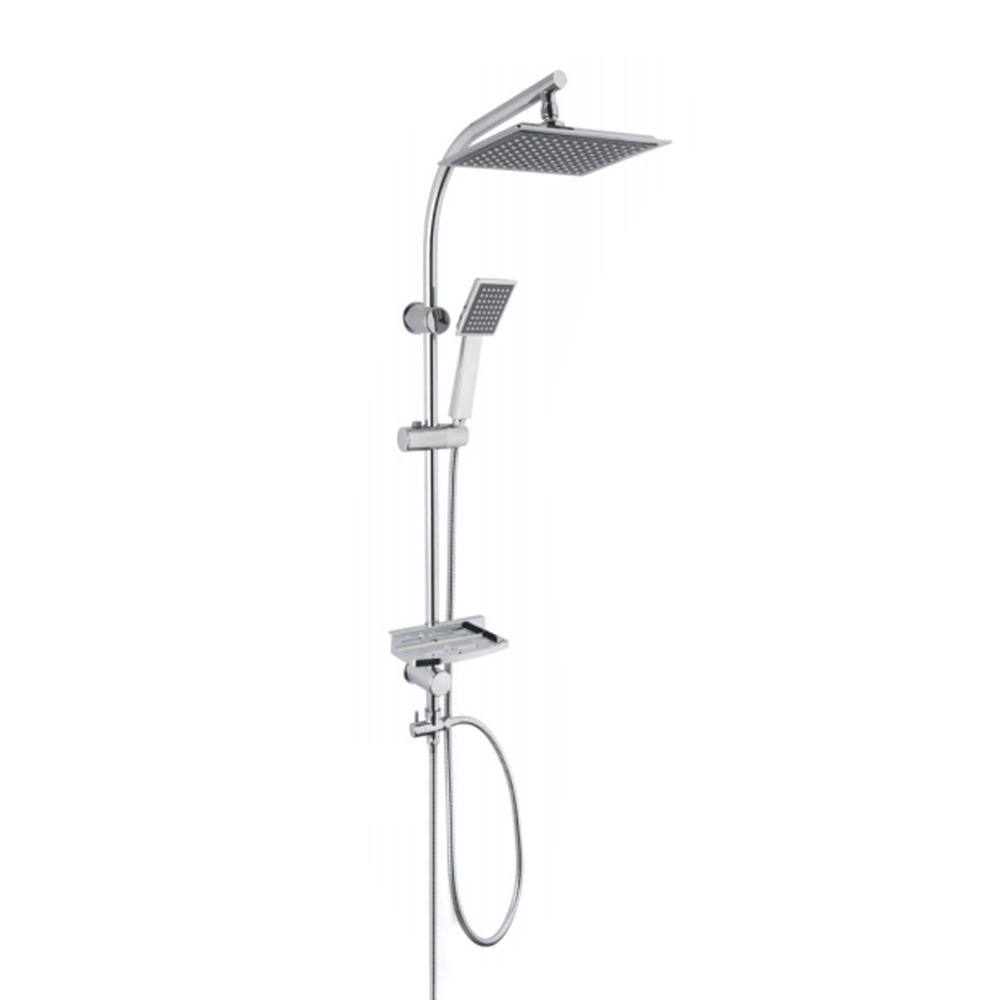 Adjustable slide rod stainless steel shower set