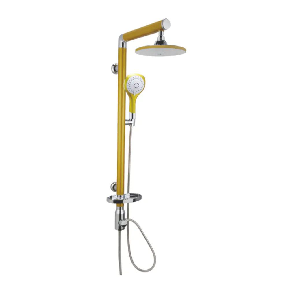 Bathroom straight pipe stainless steel shower set